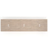 Mesa de reuniones  multipuesto Delta Open triple, fondo 126cm, estructura blanca