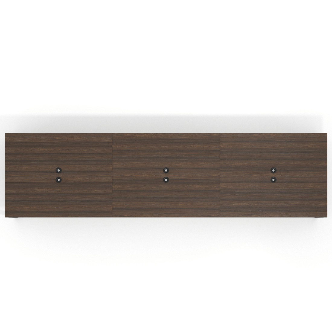 Mesa de reuniones  multipuesto Delta Open triple, fondo 126cm, estructura negra