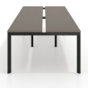 Mesa de oficina  multipuesto Delta Open doble, fondo 126cm, estructura negra