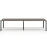Mesa de oficina  multipuesto Delta Open doble, fondo 126cm, estructura negra