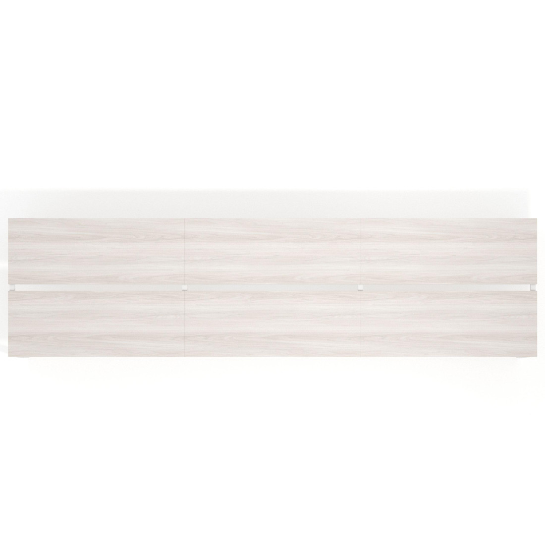 Mesa de oficina  multipuesto Delta Open triple, fondo 126cm, estructura blanca