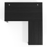 Mesa de escritorio en L Delta Open, fondo 80cm, estructura negra