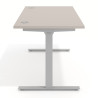 Mesa de Escritorio Task, pata en T, fondo 80cm, estructura aluminio