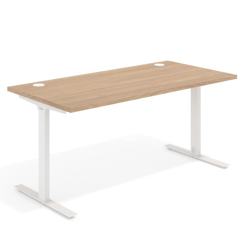 Mesa de Escritorio Task, pata en T, fondo 80cm, estructura blanca - 120X80