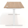Mesa de Escritorio Task, pata en T, fondo 80cm, estructura blanca