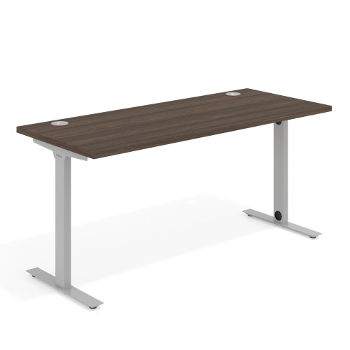 Mesa de Escritorio Task, pata en T, fondo 68cm, estructura aluminio - 120x68