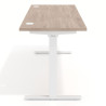 Mesa de Escritorio Task, pata en T, fondo 68cm, estructura blanca