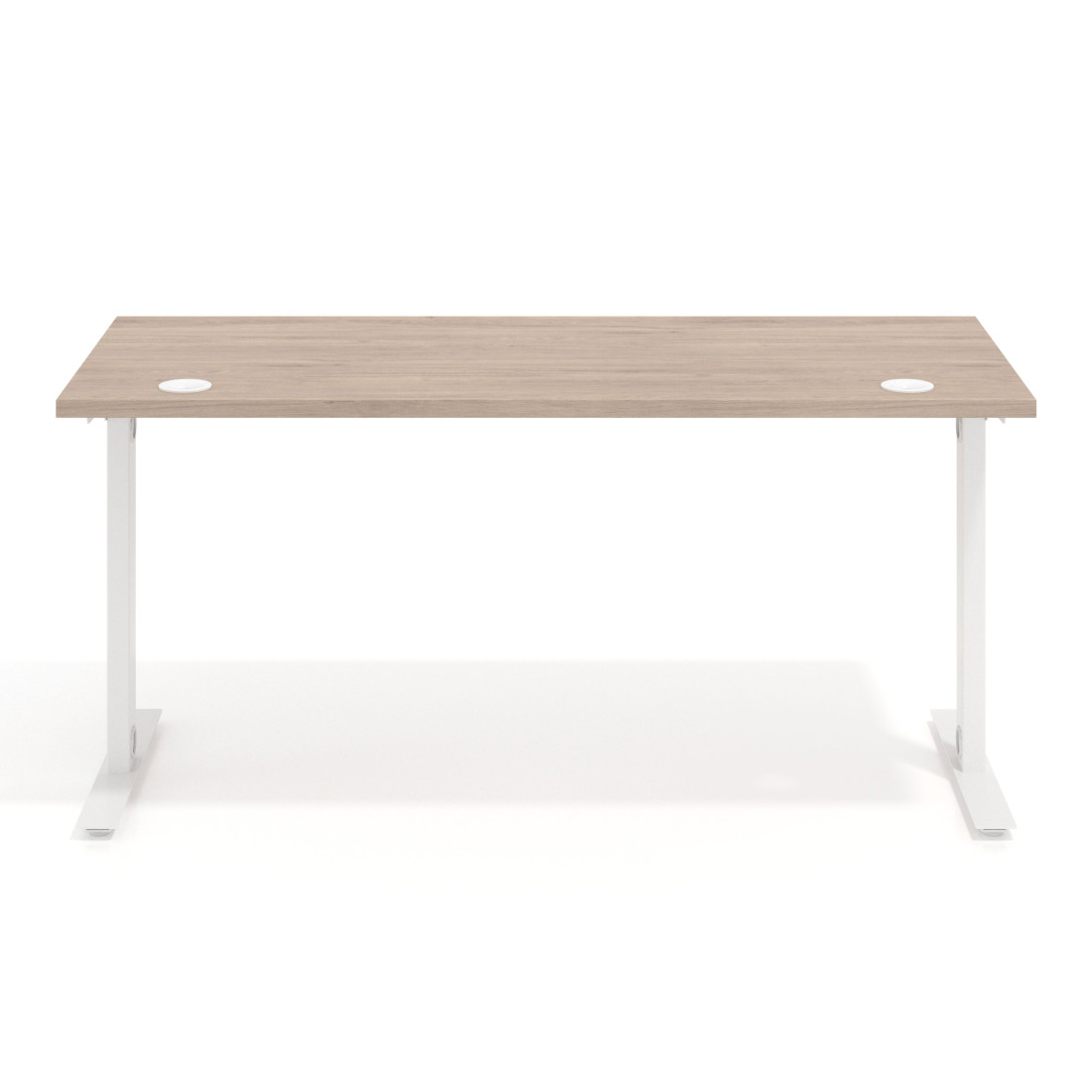 Mesa de Escritorio Task, pata en T, fondo 68cm, estructura blanca