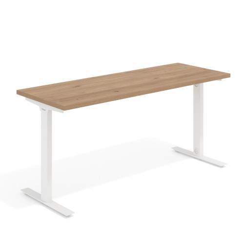 Mesa de Escritorio Task, pata en T, fondo 60cm, estructura blanca - 120x60