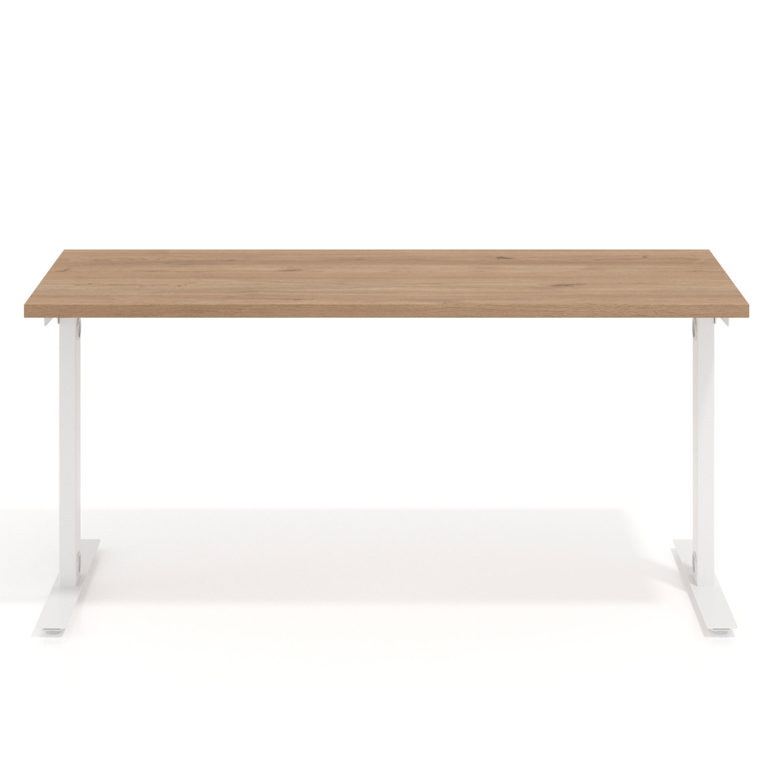 Mesa de Escritorio Task, pata en T, fondo 60cm, estructura blanca