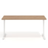 Mesa de Escritorio Task, pata en T, fondo 60cm, estructura blanca