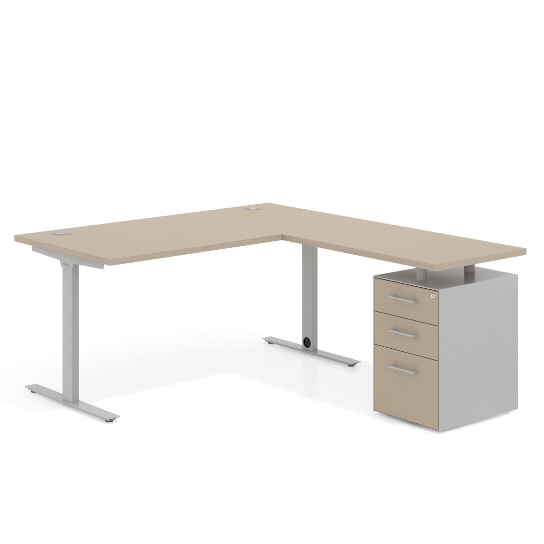 mesa en l 120x180 canvas task mesa con ala pedestal melamina 1