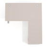 Mesa de Escritorio en L Task, fondo 80cm, estructura aluminio con ala pedestal, frontales de melamina
