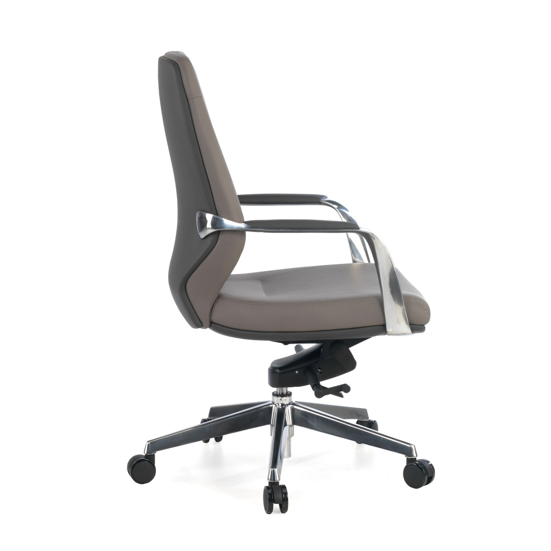sillon de oficina gris duo respaldo bajo bicolor piel sintetica 5