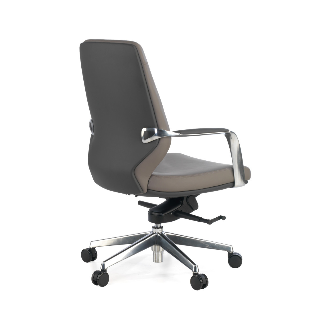 sillon de oficina gris duo respaldo bajo bicolor piel sintetica 4