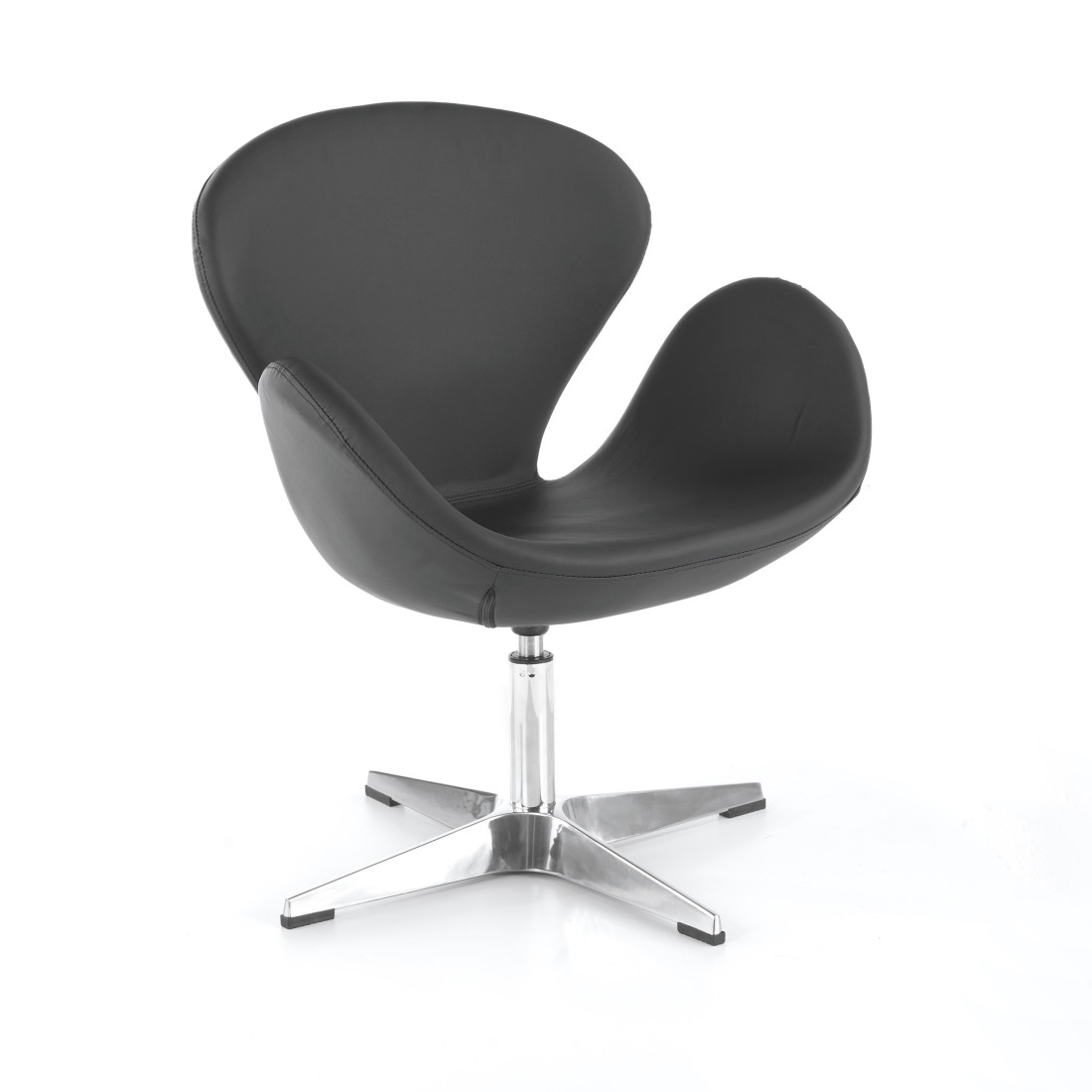 sillon para sala de espera negro club piel sintetica 1