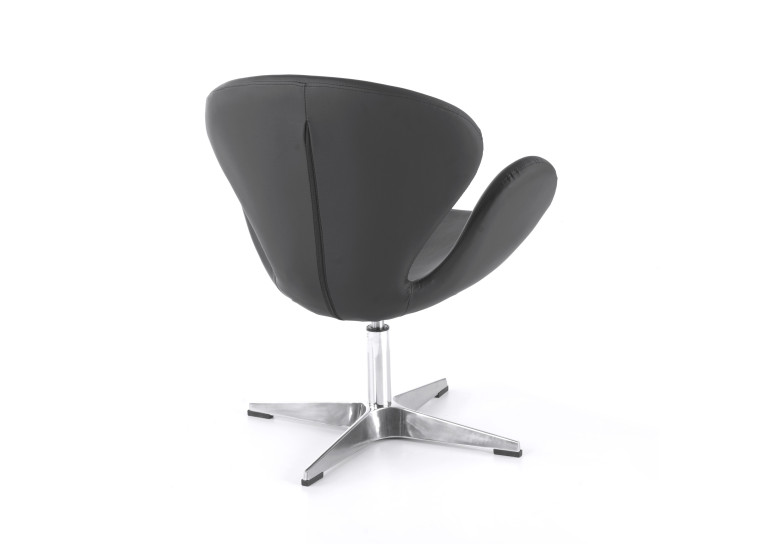 sillon para sala de espera negro club piel sintetica 7
