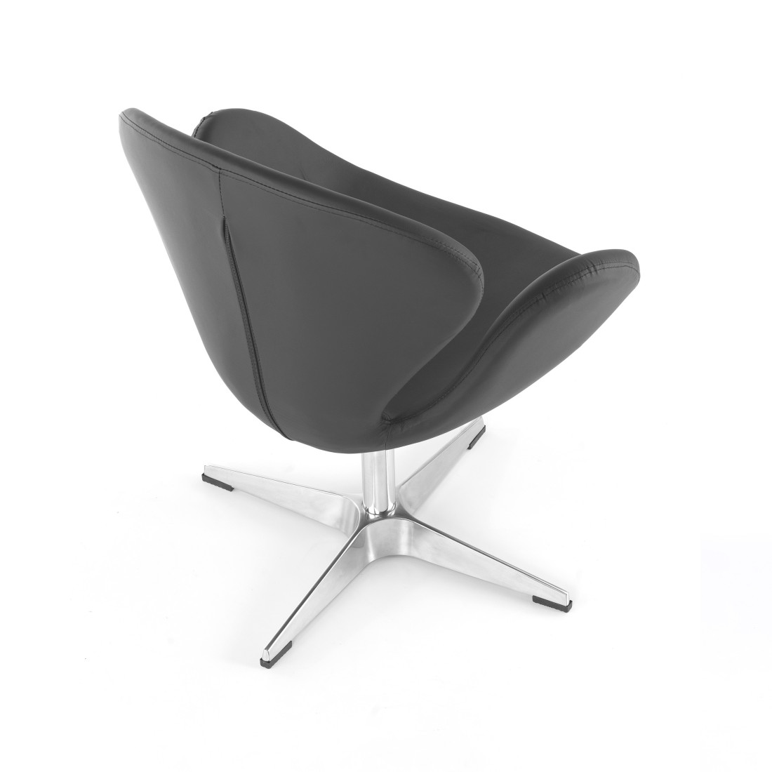 sillon para sala de espera negro club piel sintetica 5