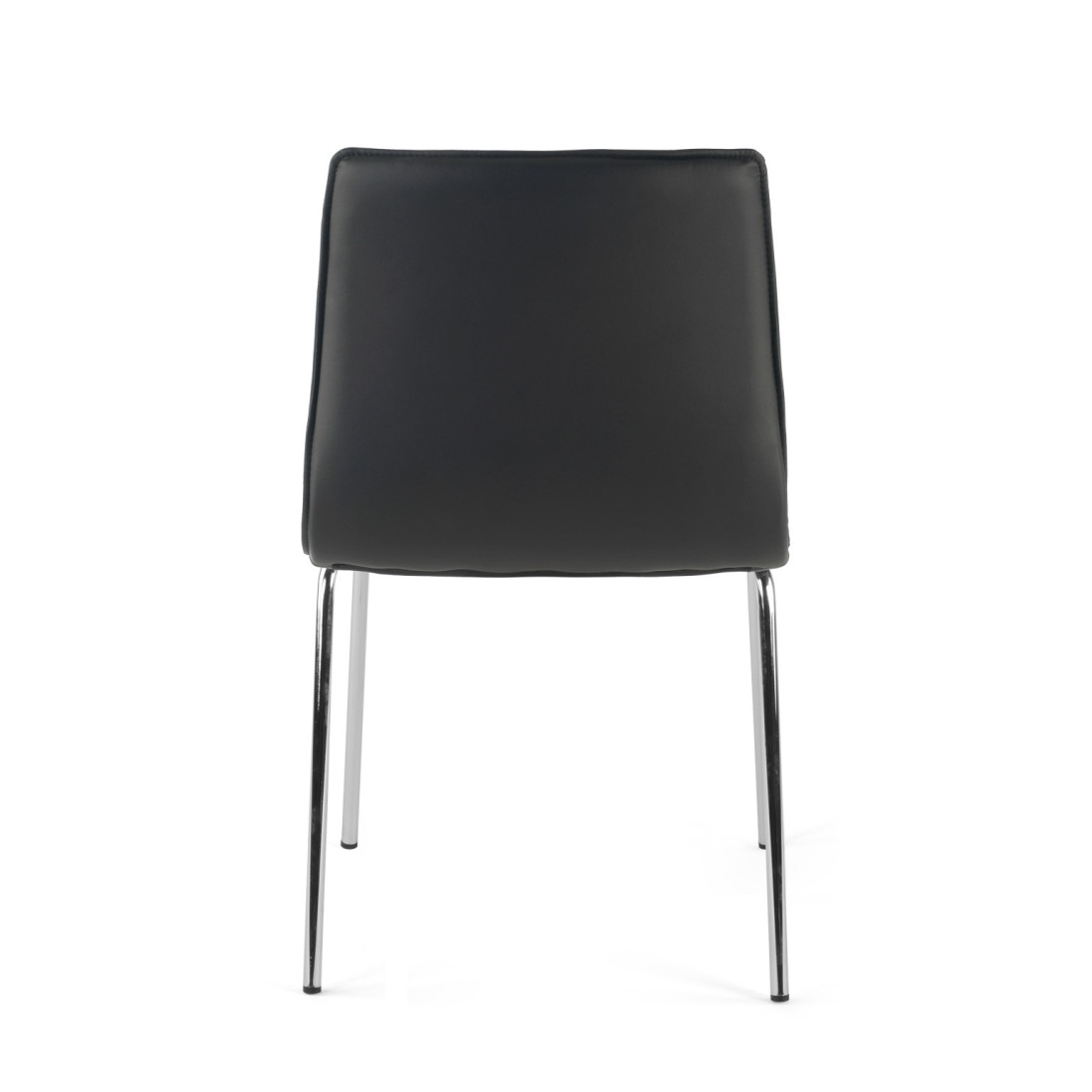 silla confidente negro cube 4 patas piel sintetica 7
