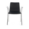 silla confidente negro cube con brazos piel sintetica 3