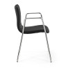 silla confidente negro cube con brazos piel sintetica 6