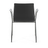 silla confidente negro cube con brazos piel sintetica 4