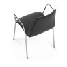 silla confidente negro cube con brazos piel sintetica 5