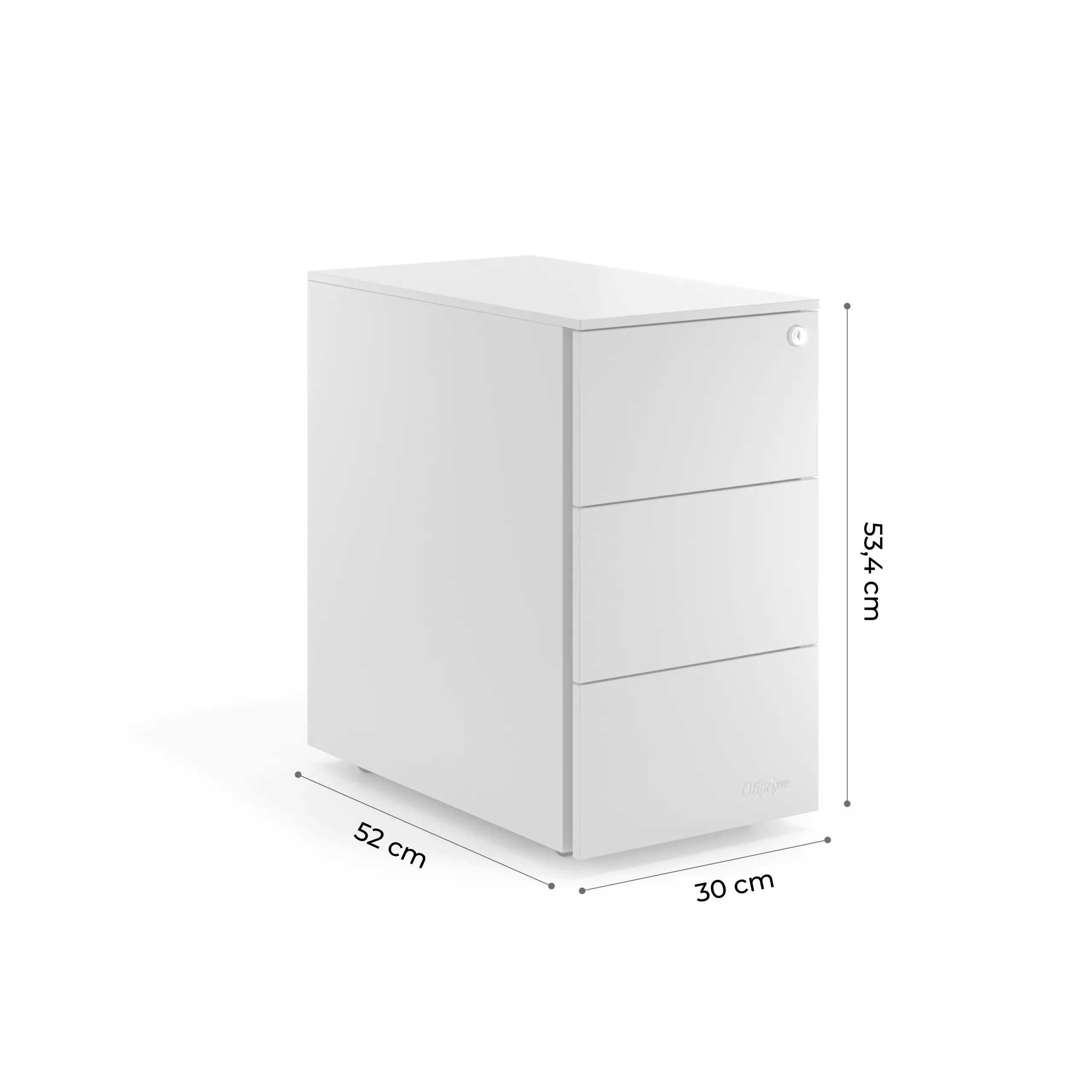 Cajonera de Escritorio estrecha MyBox Slim 3 cajones
