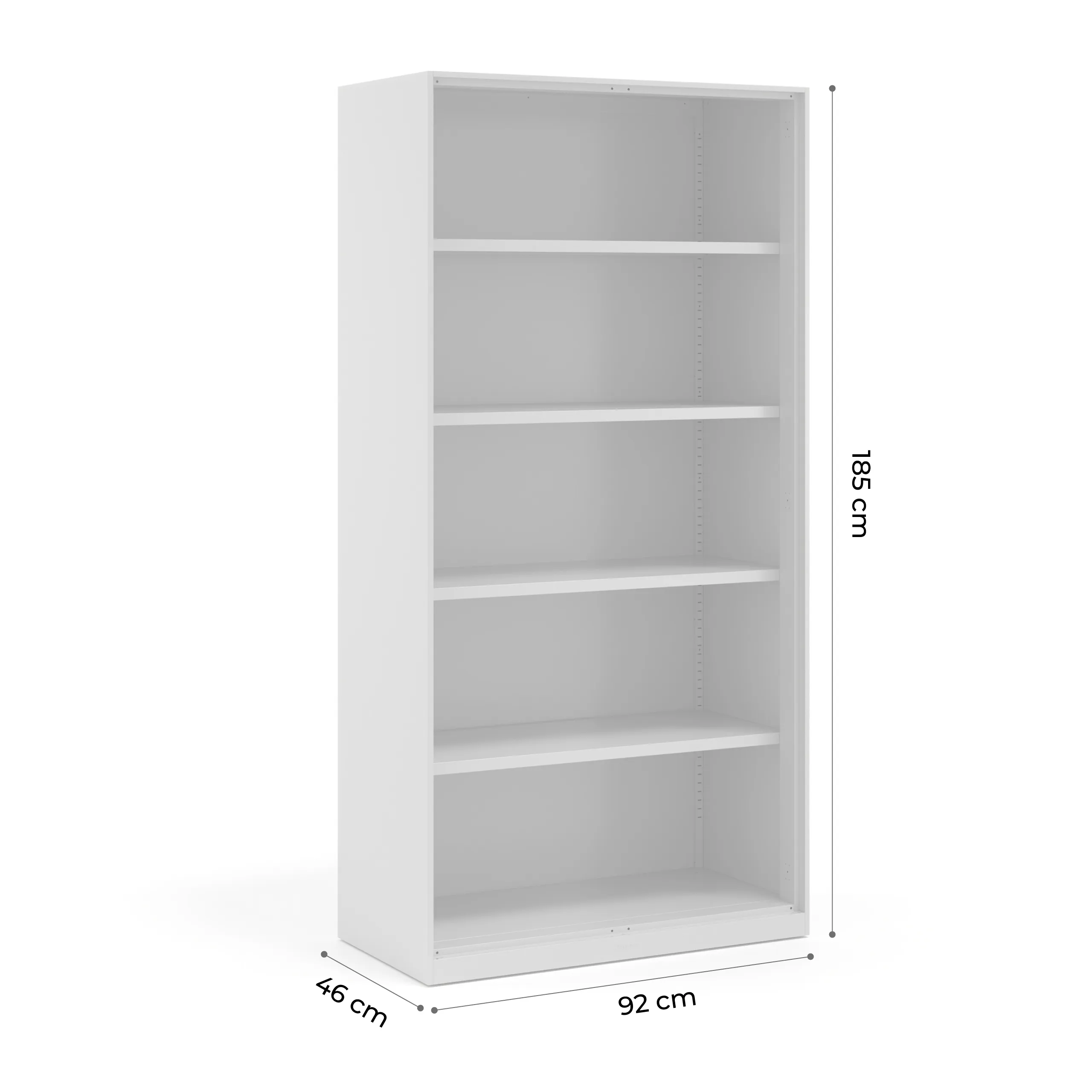 Estanteria metálica de oficina sin puertas Strong 185x92cm