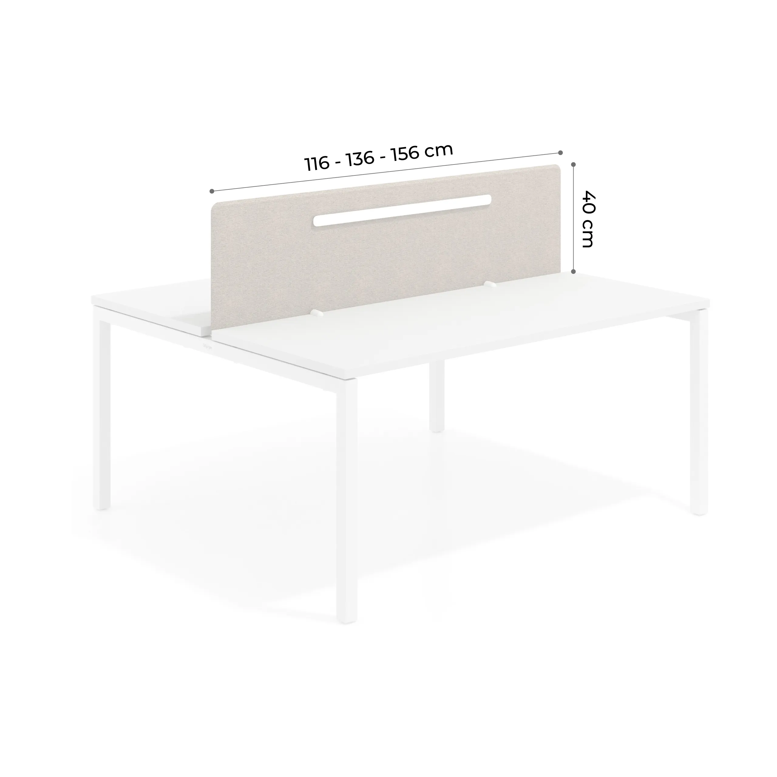 Separador mesa multipuesto Hover tapizado