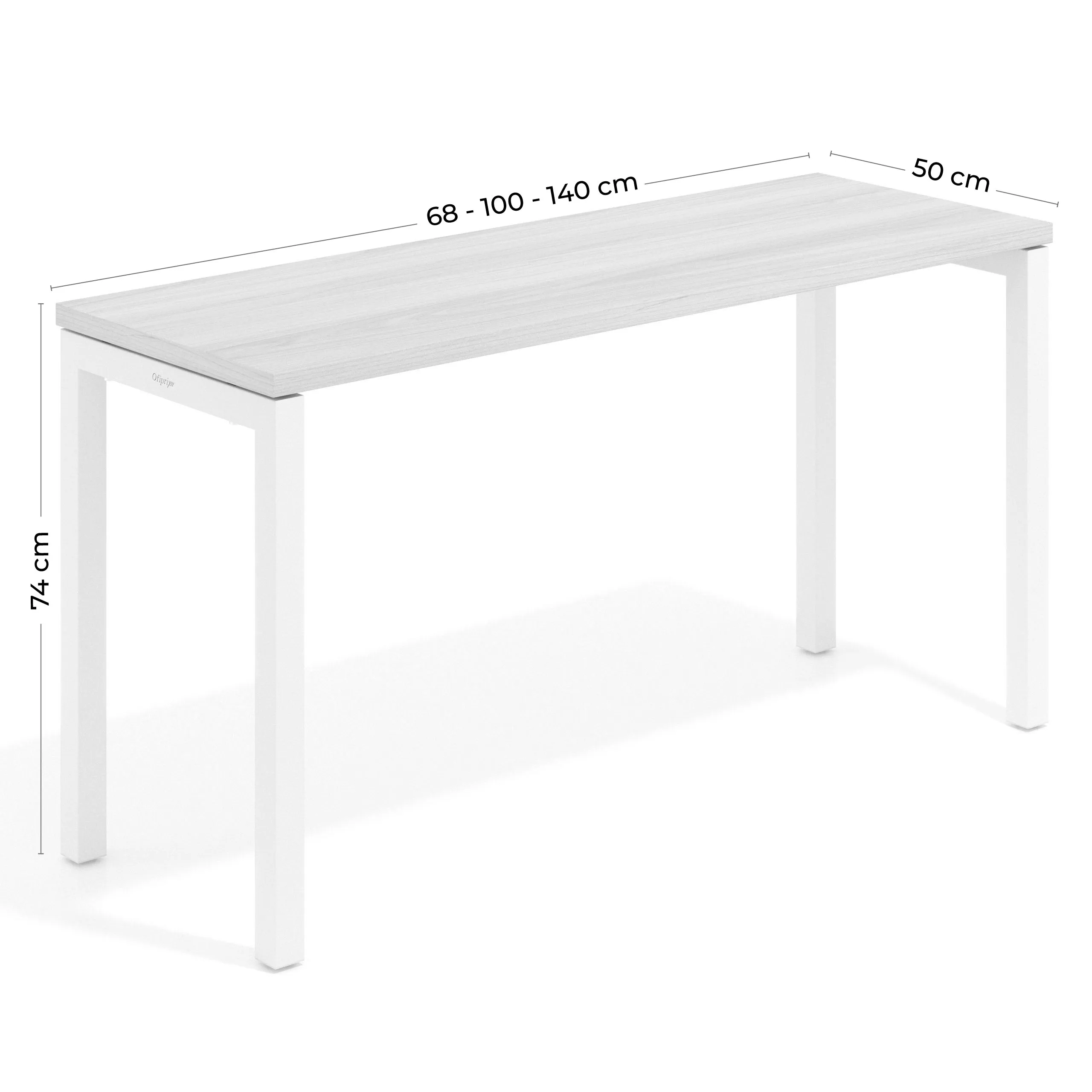 Mesa de formación fondo 50cm Kube estructura aluminio