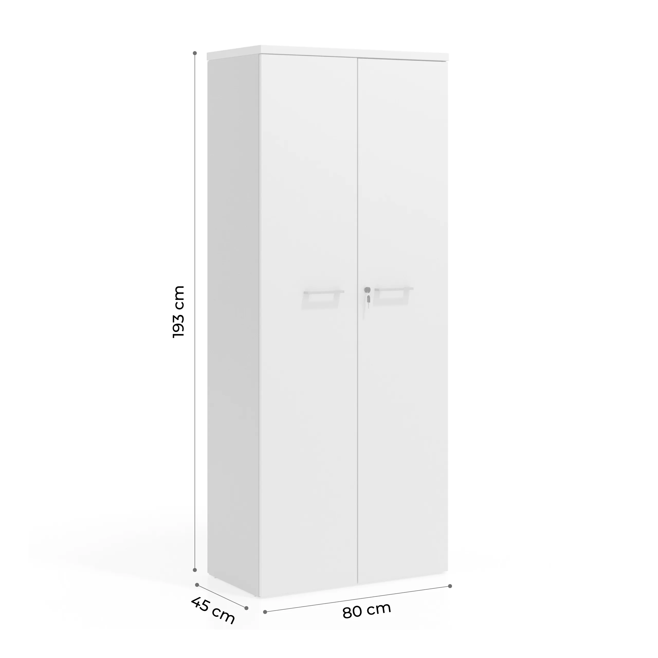 Armario de oficina Basic con puerta alta, medida 193x80