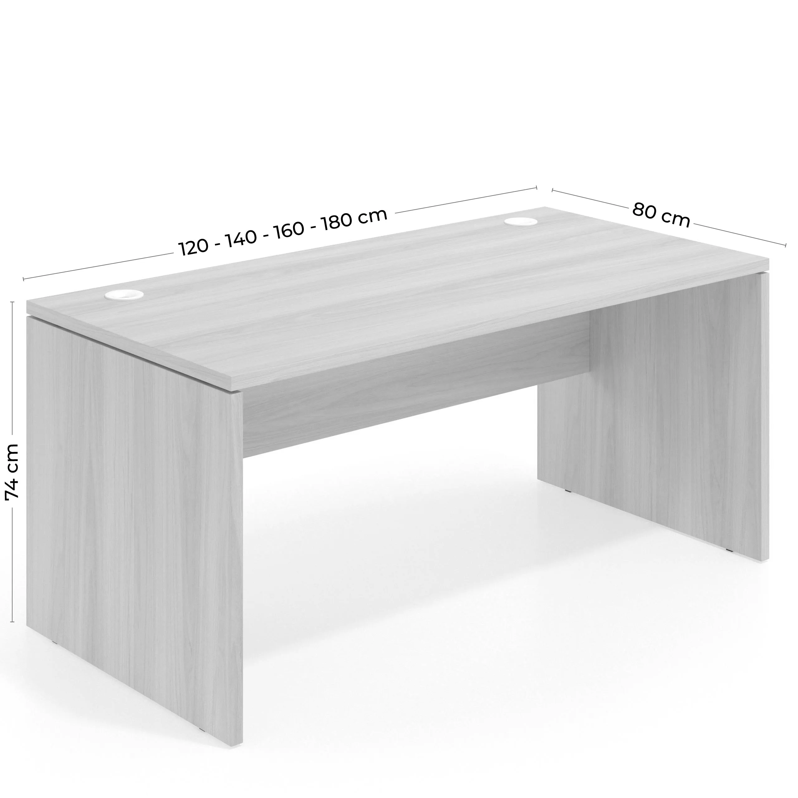 Mesa de Oficina Work fondo 68 estructura bicolor