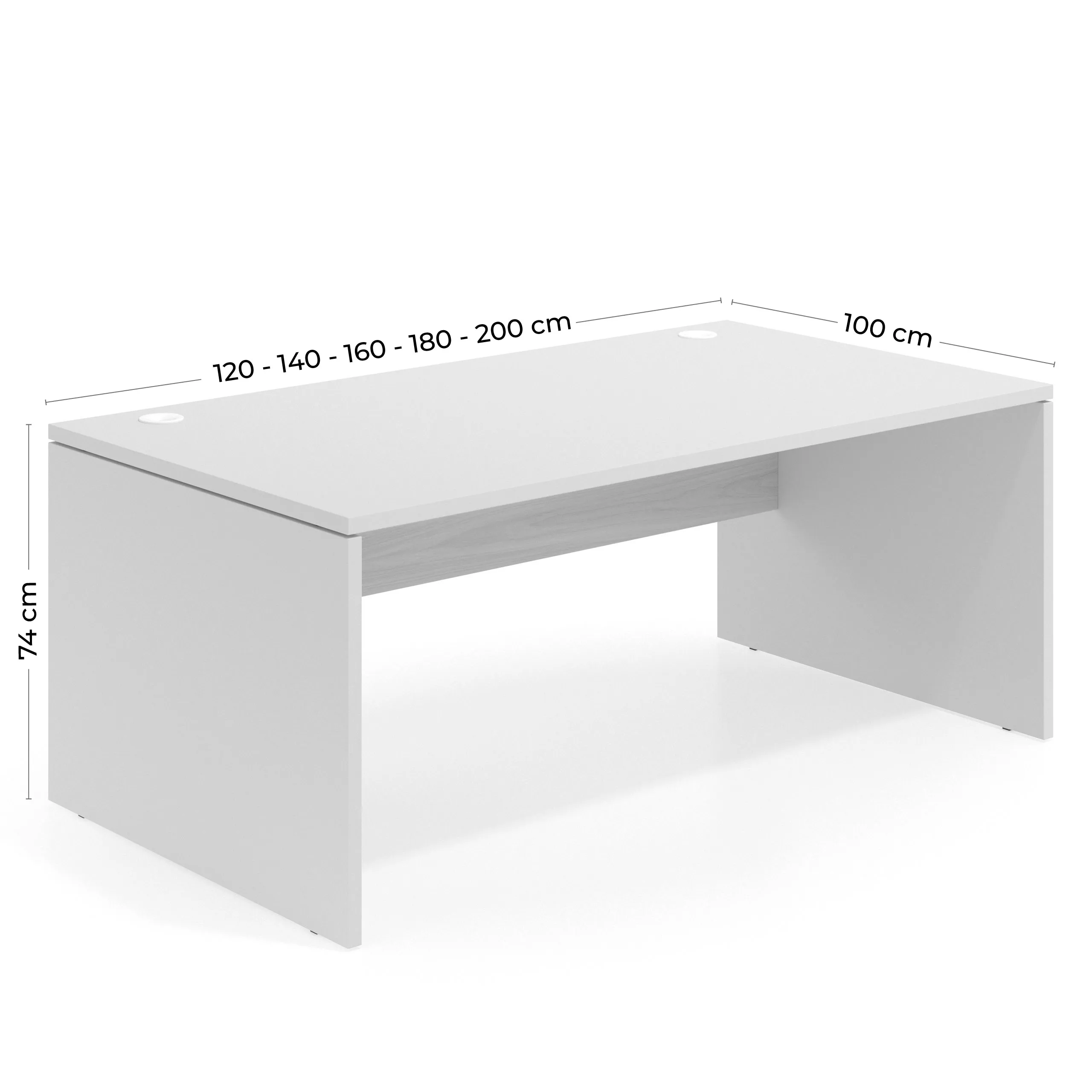 Mesa de Dirección Work Plus fondo 100 estructura mistral