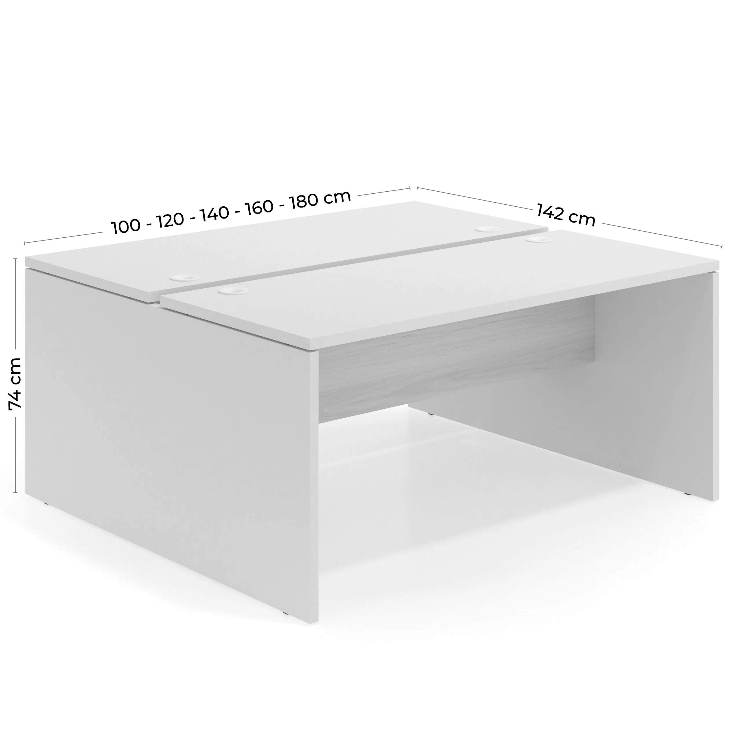 Mesa Multipuesto Work Bench fondo 142 diseño monocolor