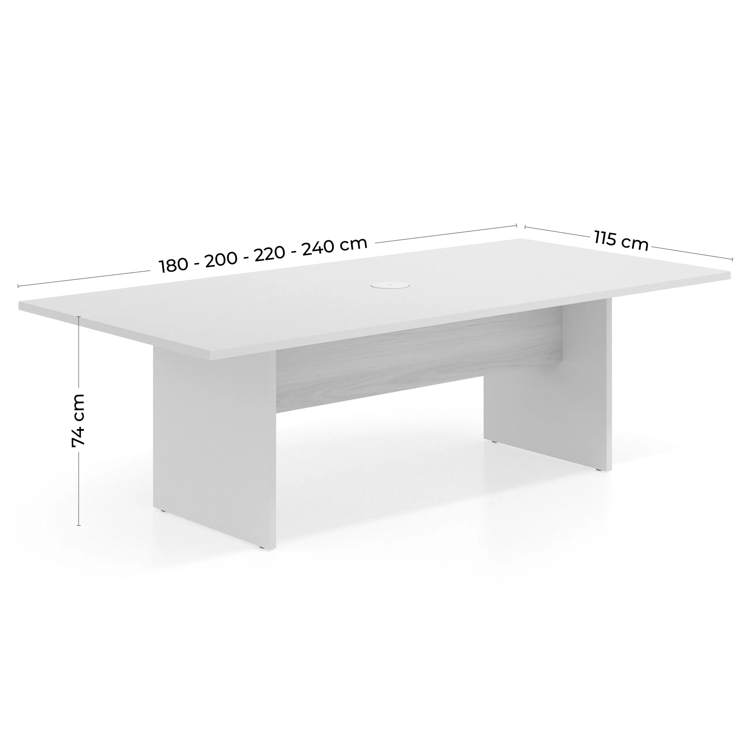 Mesa de Reuniones Rectangular Work Plus diseño monocolor